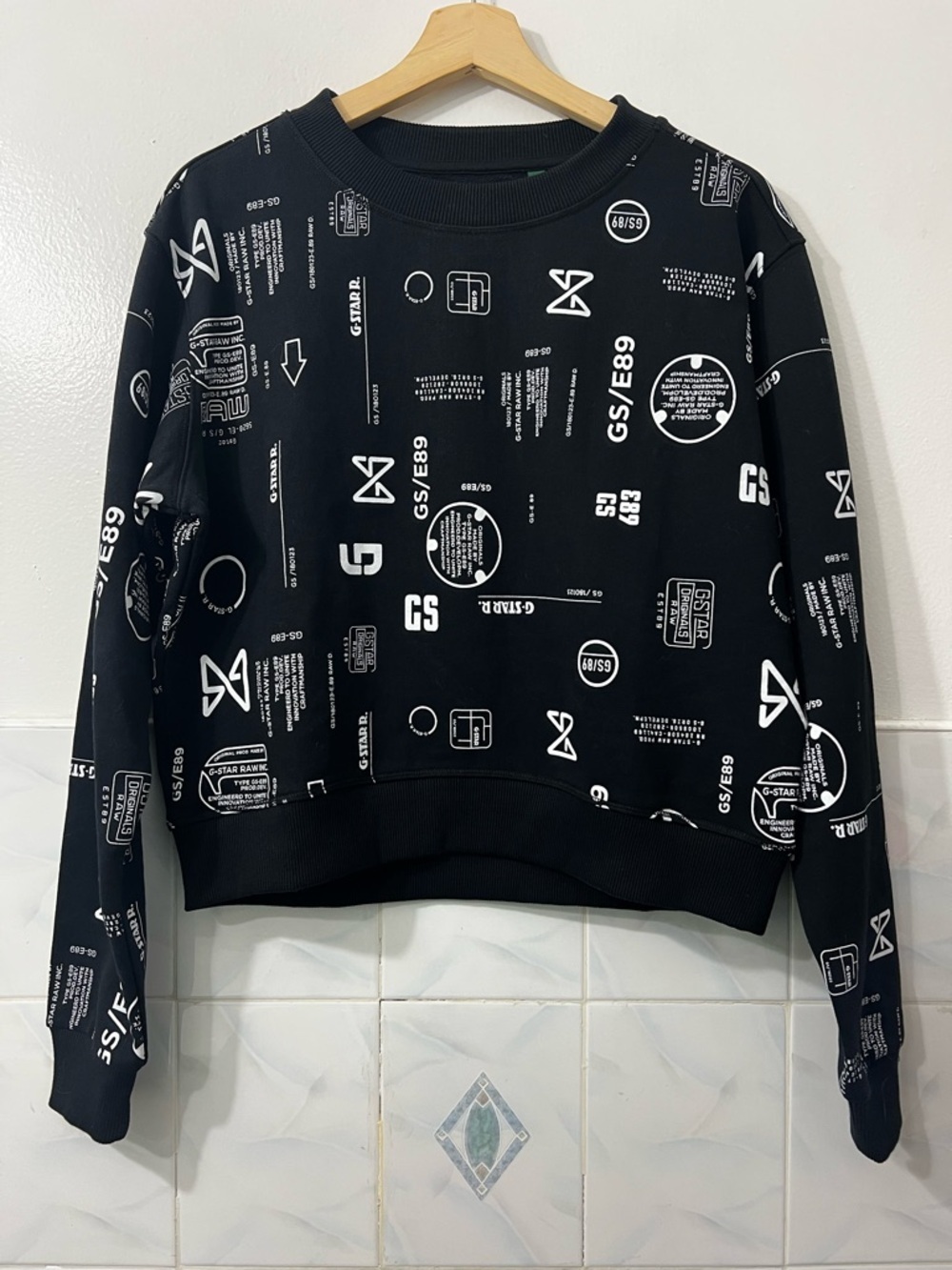 G-Star Raw Women’s Graphic Oversized Sweatshirt S Cyberpunk E-girl Alternative - Picture 3 of 12